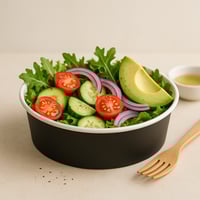 زبدية ورق بلون أسود بدون غطاء - (25)حبة | 16 انز