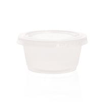 مجموعة (50) علب بلاستيك شفاف بغطاء للصوصات | 50مل