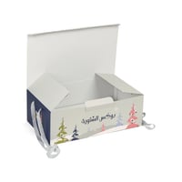 بوكس الشتوية فارغ بتصميم شتوي - لون رمادي