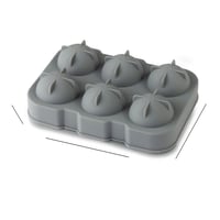 قالب سليكون لصنع كرات الثلج 6 كرات - رصاصي