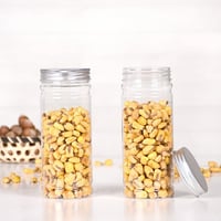 مجموعة (8) علبة بلاستيك بغطاء فضي - 300 مل