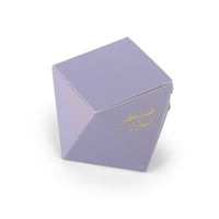 علب توزيعات العيد مضلعة فاخرة باللون بنفسجي "عيدكم...