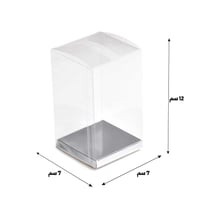 مجموعة (12) علبة بلاستيكية بقاعدة ذهبية وفضية - 12...