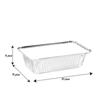 مجموعة ( 8 ) وعاء المنيوم مستطيل + غطاء 1600 ملل