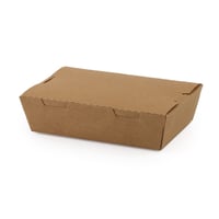 علب ورق كرافت بني بغطاء متصل - (25) حبة | 17 انز