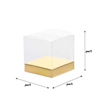 مجموعة (12) علبة بلاستيكية بقاعدة ذهبية وفضية