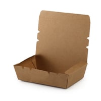 علب ورق كرافت بني بغطاء متصل - (25) حبة | 17 انز