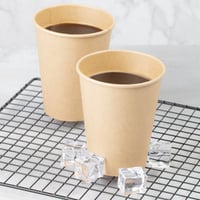 مجموعة (50) كوب كرافت ورقي | 12 انز