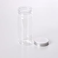 مجموعة (8) علبة بلاستيك بغطاء فضي - 300 مل