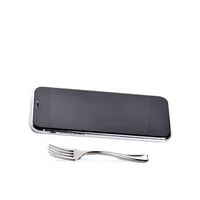 مجموعة (24) شوكة بلاستيك صغيرة فضية