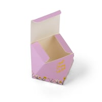 علب توزيعات العيد مضلعة فاخرة باللون البنفسجي "الع...