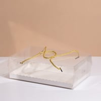 علب ورقية مستطيلة بغطاء شفاف - (6) حبة| 30*21*10 س...