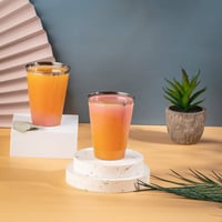 مجموعة (6) كاسات فاخرة شفافة بقاعدة فضية | 7 انز