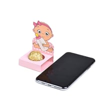 مجموعة (12) علبة توزيعات شوكولاته للمواليد وردية ب...