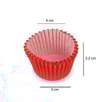 مجموعة (1000) ورق كب كيك أحمر فاخر |4*3*2.2سم