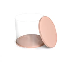 علبة دائرية شفافة للهدايا والكيك المرتفع بغطاء وقا...