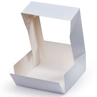 مجموعة (12) علبة كيك سماوي بتصميم فاخر ونافذة شفاف...