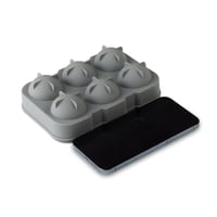 قالب سليكون لصنع كرات الثلج 6 كرات - رصاصي