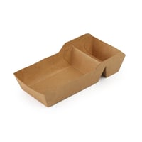 صحون ورق كرافت بني بقسمين - (50) حبة | 15 انز