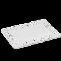 مجموعة ( 70 ) ورق دنتيل ابيض بشكل مستطيل - 24×17 س...