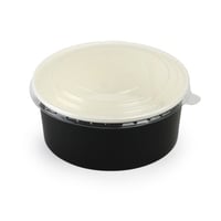 زبدية ورقية لون أسود بغطاء شفاف - (25) قطعة | 37 ا...