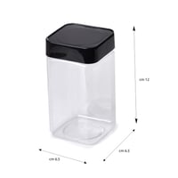 مجموعة (12) علبة بلاستيك فاخرة بغطاء أسود - 350 مل