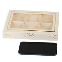 مجموعة (12) علبة فاخرة للشوكليت والحلويات لون بيج...