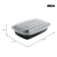 مجموعة (10) علب بلاستيك لون أسود | 34 انز