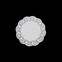 مجموعة ( 125 ) ورق دانتيل ابيض بشكل دائرى