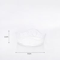 مجموعة (40) صحن بلاستيك شفاف للحلى والكيك - 7.5 سم