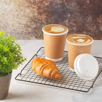 مجموعة (14) كوب ورقي بني 2 طبقة | 12 انز