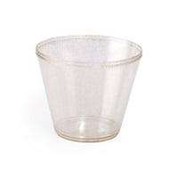 مجموعة (10) كوب بلاستيك شفاف بلمعة ذهبية | 9 انز