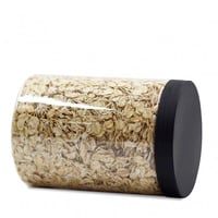 مجموعة (12) علبة بلاستيك بغطاء أسود | 550مل