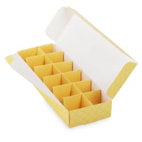 مجموعة (12) علبة فاخرة للشوكليت والحلويات لون أصفر...