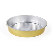 مجموعة (3) صحن المنيوم دائري بلون ذهبي مع غطاء| 31...