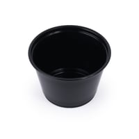 مجموعة (100) علب صوص بلاستيك بلون أسود مع غطاء |4...