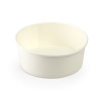 زبدية ورقية كرافت ابيض مع غطاء شفاف - (25)حبة | 25...