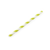 مصاص ورق أخضر فاتح وأبيض بنمط خطوط (25) حبة