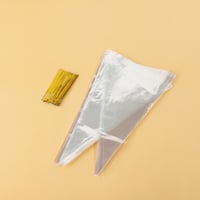 مجموعة (100) كيس بلاستيك شفاف للتوزيعات