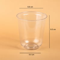 مجموعة (50) كوب بلاستيك بقاعدة منحنية | 13 انز