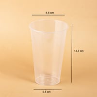 مجموعة (25) كوب بلاستيك شفاف | 17 انز