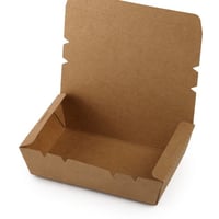 علب ورق كرافت بني بغطاء متصل - (25) حبة | 17 انز