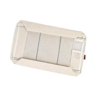 منظم قماشي بنافذة شفافة لون بيج | 18*45*25 سم