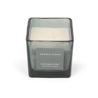 شمعة عطرية برائحة زكية بقالب زجاجي لون أسود