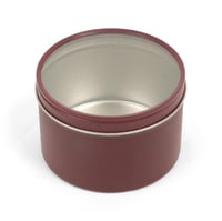 مجموعة(3) علب معدنية دائرية فاخرة بنافذة شفافة بال...