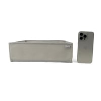 صندوق تخزين قماشي مربع-(6) اقسام باللون الرمادي