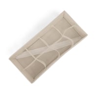 صندوق تخزين قماشي مستطيل-(8) اقسام باللون بيج