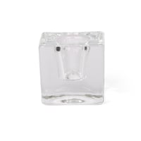 شمعدان/ حامل شموع زجاجي فاخر مربع