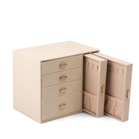 منظم مجوهرات (6) أدراج لون بيج