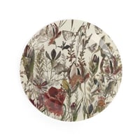 مجموعة (10) صحون ورقية بنمط أزهار | 9 أنش